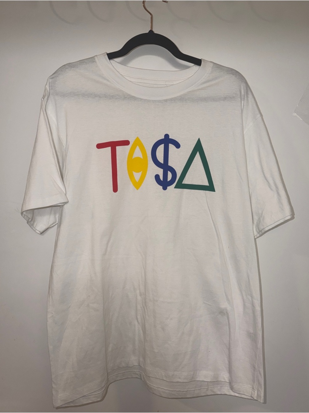 💲👁️💲Headgear Classics TISA White Short Sleeve  Tee with Multicolor Symbols
